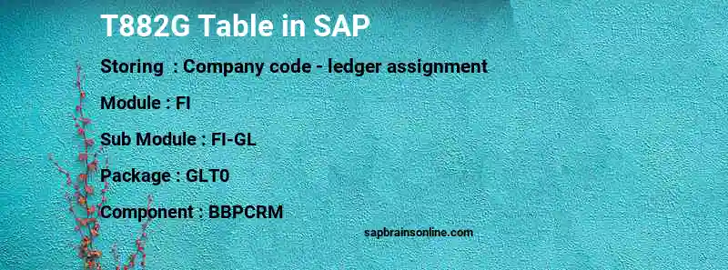 SAP T882G table