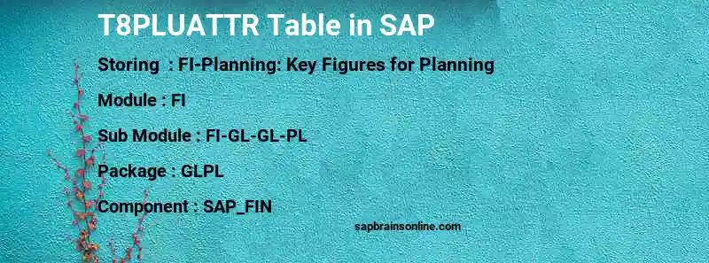 SAP T8PLUATTR table