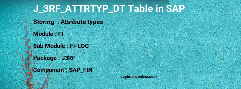 SAP J_3RF_ATTRTYP_DT table