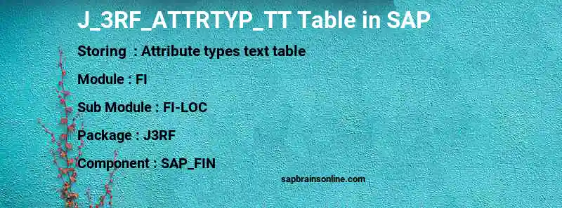 SAP J_3RF_ATTRTYP_TT table