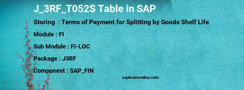 SAP J_3RF_T052S table