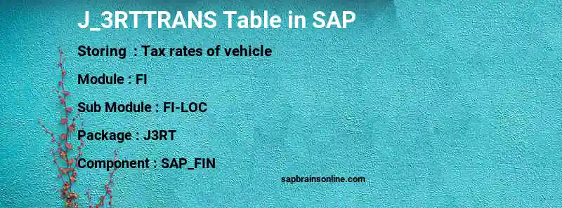 SAP J_3RTTRANS table