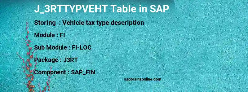 SAP J_3RTTYPVEHT table