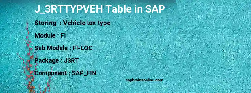 SAP J_3RTTYPVEH table