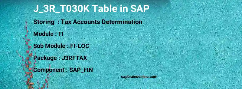 SAP J_3R_T030K table