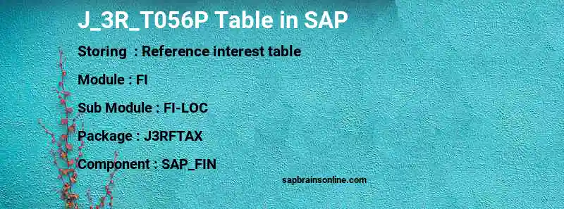 SAP J_3R_T056P table