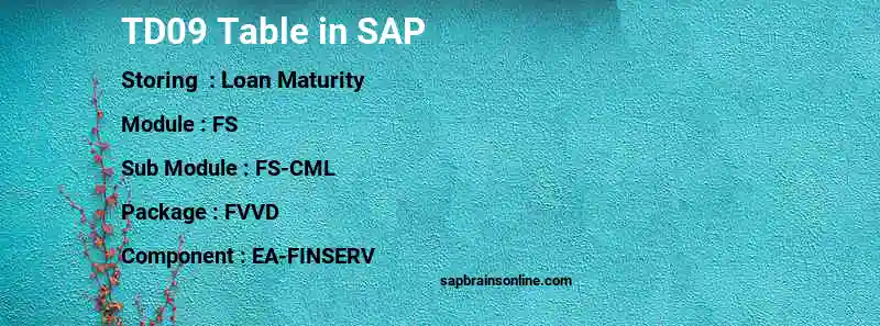 SAP TD09 table