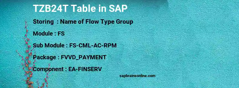 SAP TZB24T table