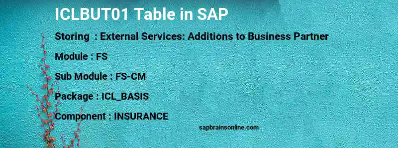 SAP ICLBUT01 table