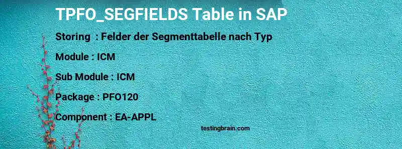 SAP TPFO_SEGFIELDS table