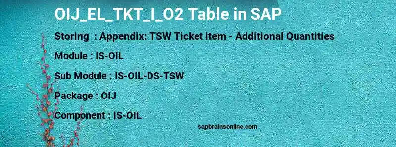 SAP OIJ_EL_TKT_I_O2 table