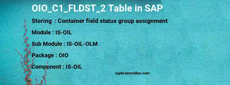 SAP OIO_C1_FLDST_2 table