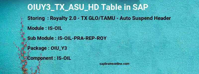SAP OIUY3_TX_ASU_HD table