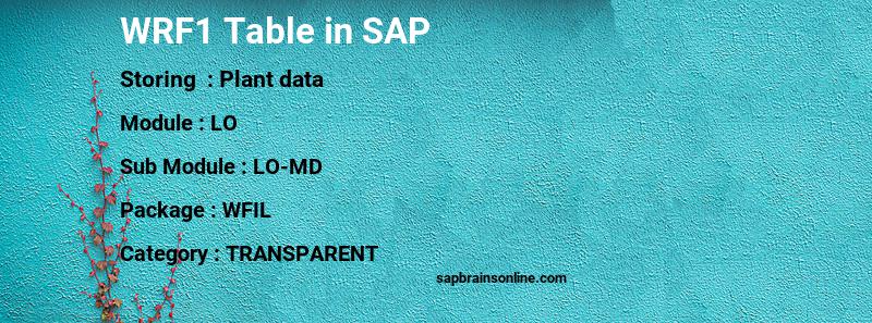 SAP WRF1 table