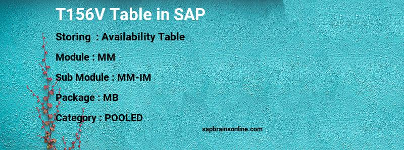 SAP T156V table