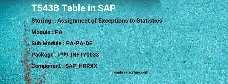 SAP T543B table