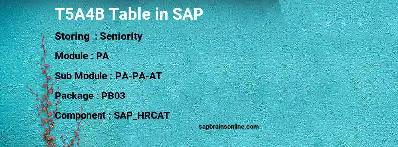 SAP T5A4B table