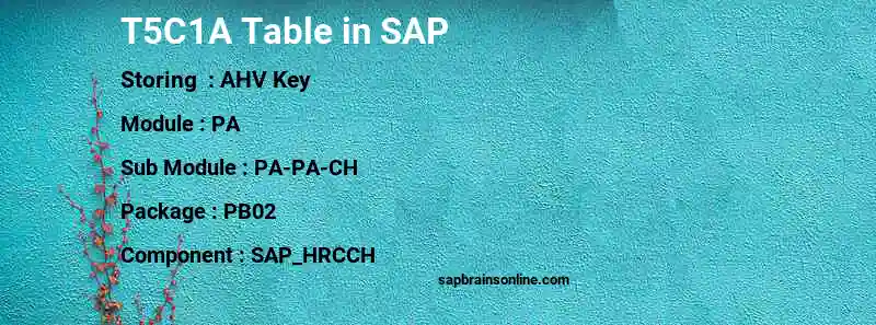 SAP T5C1A table