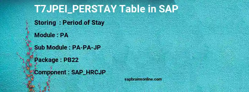 SAP T7JPEI_PERSTAY table