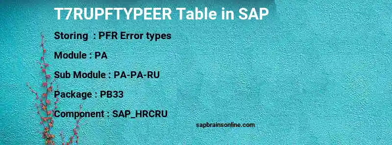 SAP T7RUPFTYPEER table