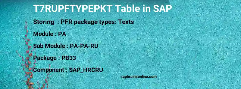 SAP T7RUPFTYPEPKT table