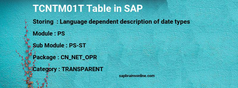 SAP TCNTM01T table