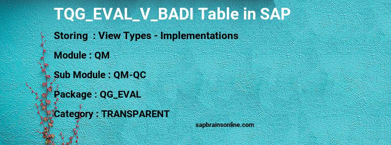 SAP TQG_EVAL_V_BADI table