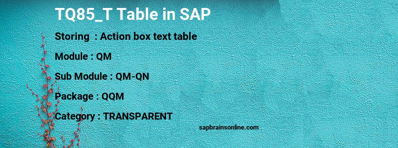 SAP TQ85_T table