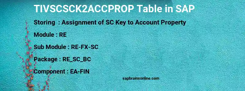 SAP TIVSCSCK2ACCPROP table