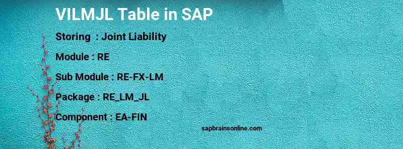 SAP VILMJL table