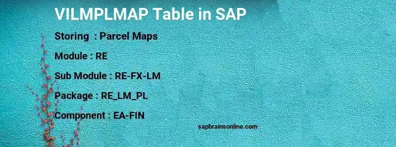 SAP VILMPLMAP table
