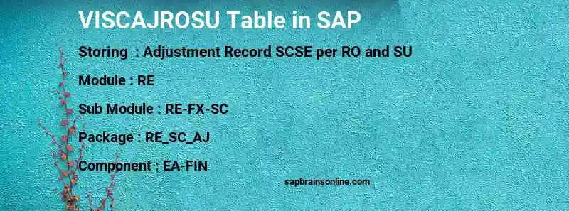SAP VISCAJROSU table