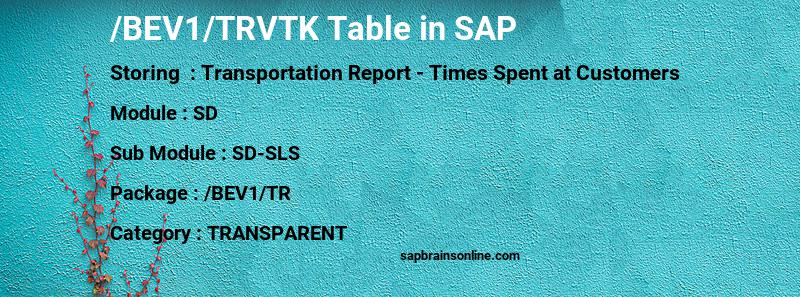 SAP /BEV1/TRVTK table