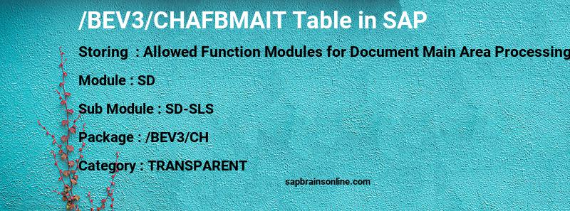 SAP /BEV3/CHAFBMAIT table