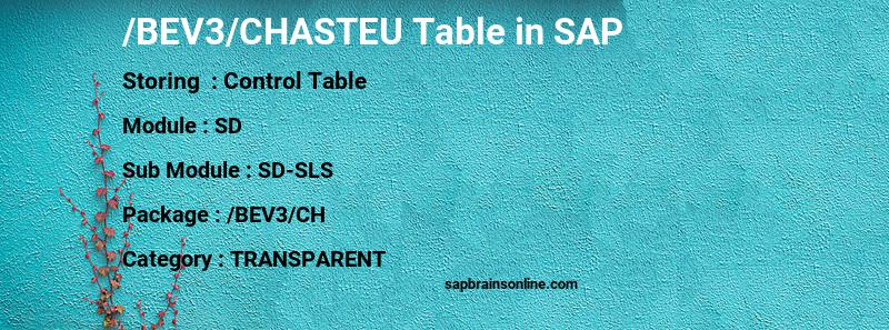 SAP /BEV3/CHASTEU table