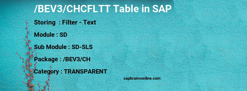 SAP /BEV3/CHCFLTT table