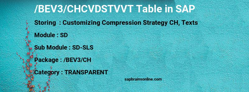 SAP /BEV3/CHCVDSTVVT table