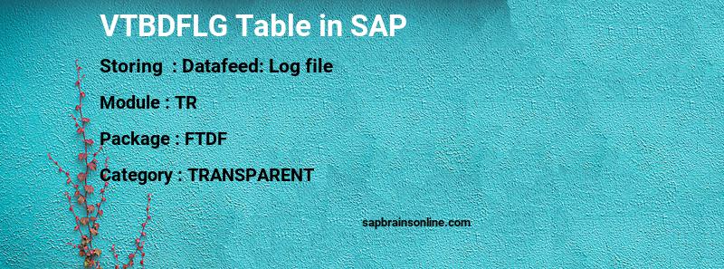 SAP VTBDFLG table