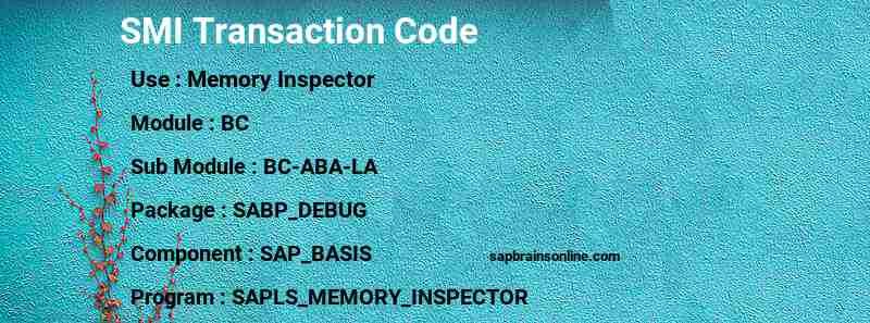 SAP SMI transaction code