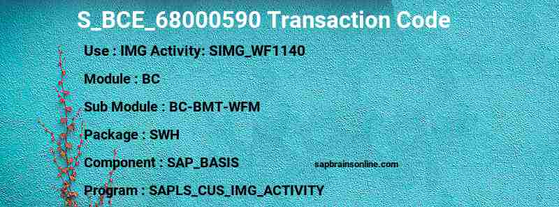 SAP S_BCE_68000590 transaction code