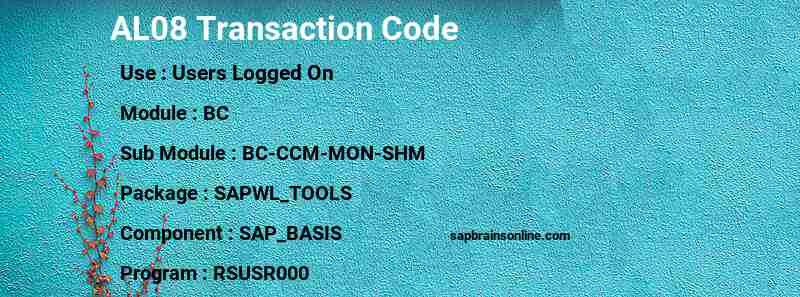 SAP AL08 transaction code