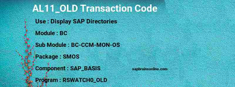 SAP AL11_OLD transaction code