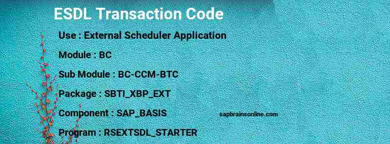 SAP ESDL transaction code