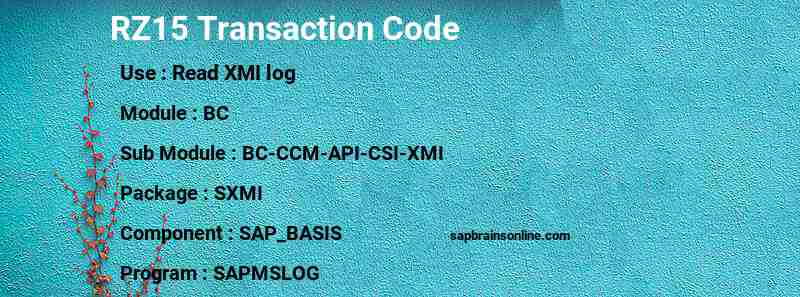 SAP RZ15 transaction code