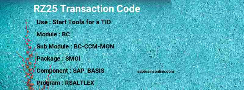 SAP RZ25 transaction code