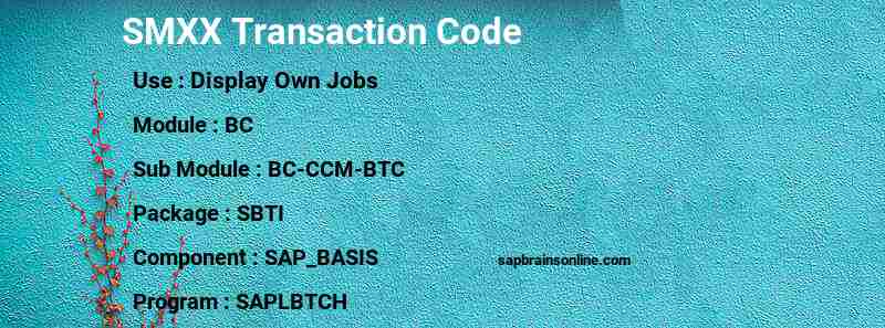 SAP SMXX transaction code