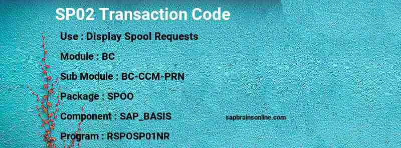 SAP SP02 transaction code