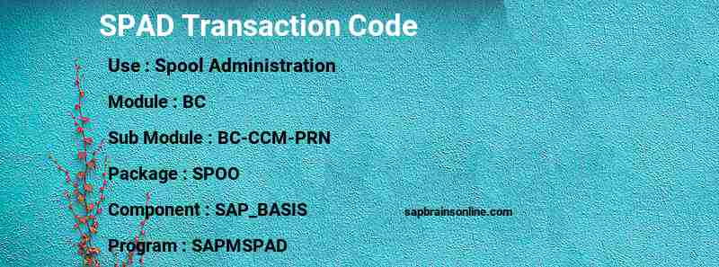 SAP SPAD transaction code