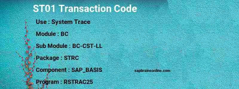 SAP ST01 transaction code