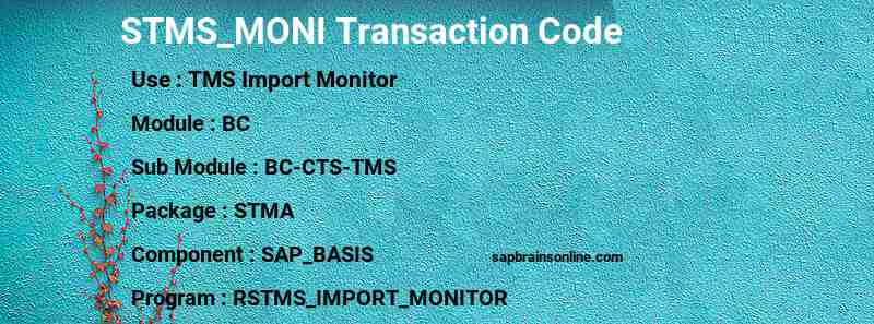 SAP STMS_MONI transaction code